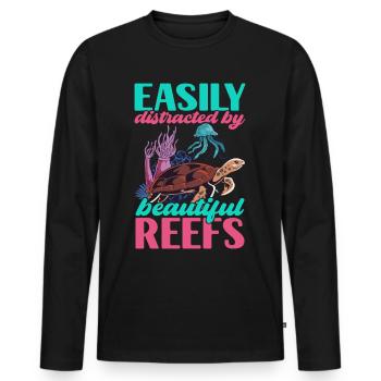 Marine Biology Marine Biologist - Men's Premium Organic Long Sleeve Shirt - black - Front - Nico (187cm)