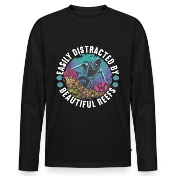Marine Biology Marine Biologist - Men's Premium Organic Long Sleeve Shirt - black - Front - Nico (187cm)