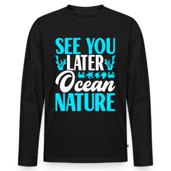 Marine Biology Marine Biologist - Men's Premium Organic Long Sleeve Shirt - black - Front - Nico (187cm)