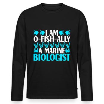 Marine Biology Marine Biologist - Men's Premium Organic Long Sleeve Shirt - black - Front - Nico (187cm)
