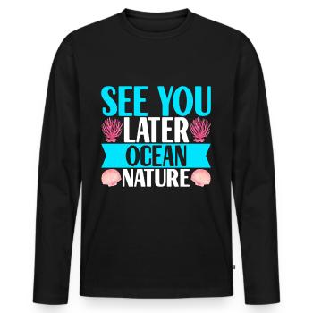 Marine Biology Marine Biologist - Men's Premium Organic Long Sleeve Shirt - black - Front - Nico (187cm)