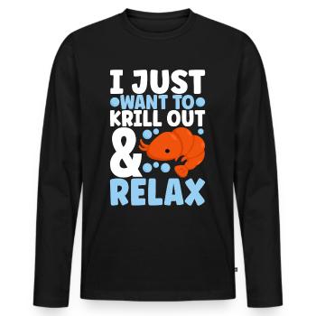 Marine Biology Marine Biologist - Men's Premium Organic Long Sleeve Shirt - black - Front - Nico (187cm)