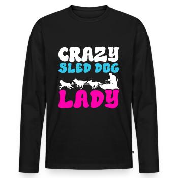 Sledding Sled dogs - Men's Premium Organic Long Sleeve Shirt - black - Front - Nico (187cm)