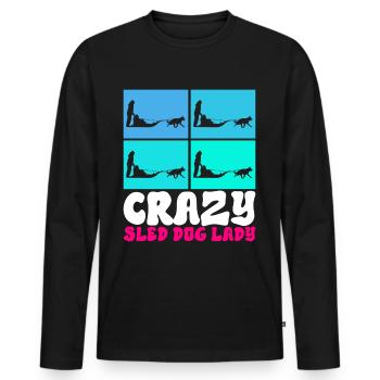 Sledding Sled dogs - Men's Premium Organic Long Sleeve Shirt - black - Front - Nico (187cm)