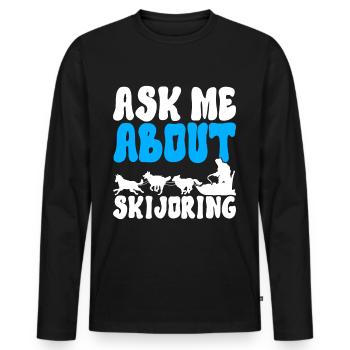 Sledding Sled dogs - Men's Premium Organic Long Sleeve Shirt - black - Front - Nico (187cm)
