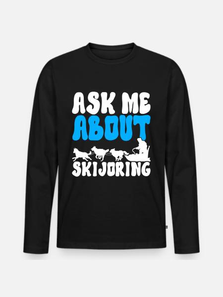Sledding Sled dogs - Men's Premium Organic Long Sleeve Shirt - black