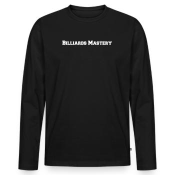 Billard - Billiards Mastery - Men's Premium Organic Long Sleeve Shirt - black - Front - Nico (187cm)