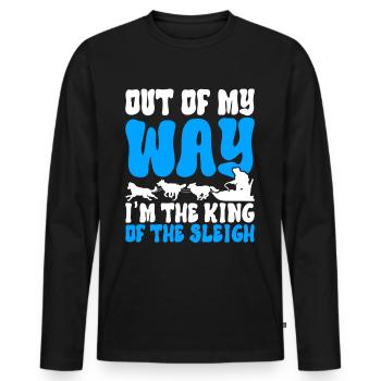 Sledding Sled dogs - Men's Premium Organic Long Sleeve Shirt - black - Front - Nico (187cm)