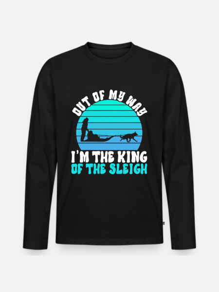 Sledding Sled dogs - Men's Premium Organic Long Sleeve Shirt - black