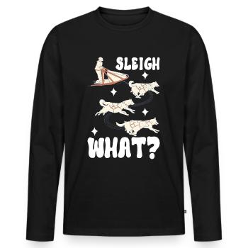 Sledding Sled dogs - Men's Premium Organic Long Sleeve Shirt - black - Front - Nico (187cm)