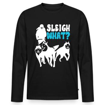 Sledding Sled dogs - Men's Premium Organic Long Sleeve Shirt - black - Front - Nico (187cm)
