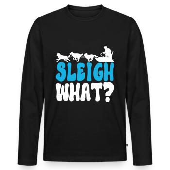 Sledding Sled dogs - Men's Premium Organic Long Sleeve Shirt - black - Front - Nico (187cm)