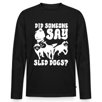 Sledding Sled dogs - Men's Premium Organic Long Sleeve Shirt - black - Front - Nico (187cm)