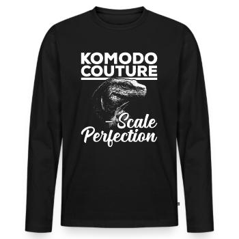 Komodo Couture owner of Komodo dragons, - Men's Premium Organic Long Sleeve Shirt - black - Front - Nico (187cm)