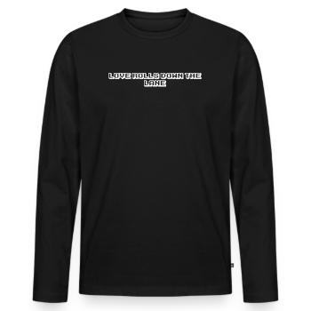 Bowling - L’amour roule sur la voie - T-shirt manches longues Premium bio Homme - noir - Devant - Nico (187cm)