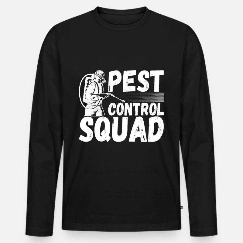 Pest Control Exterminator - Men's Premium Organic Long Sleeve Shirt - black