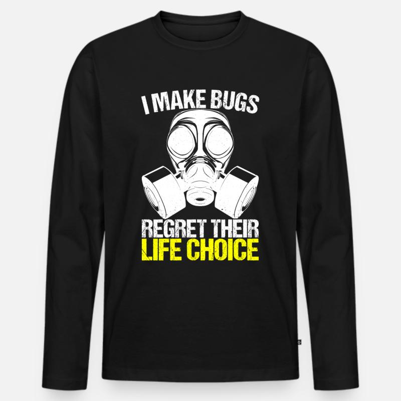 Pest Control Exterminator - Men's Premium Organic Long Sleeve Shirt - black