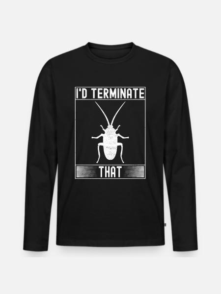 Pest Control Exterminator - Men's Premium Organic Long Sleeve Shirt - black