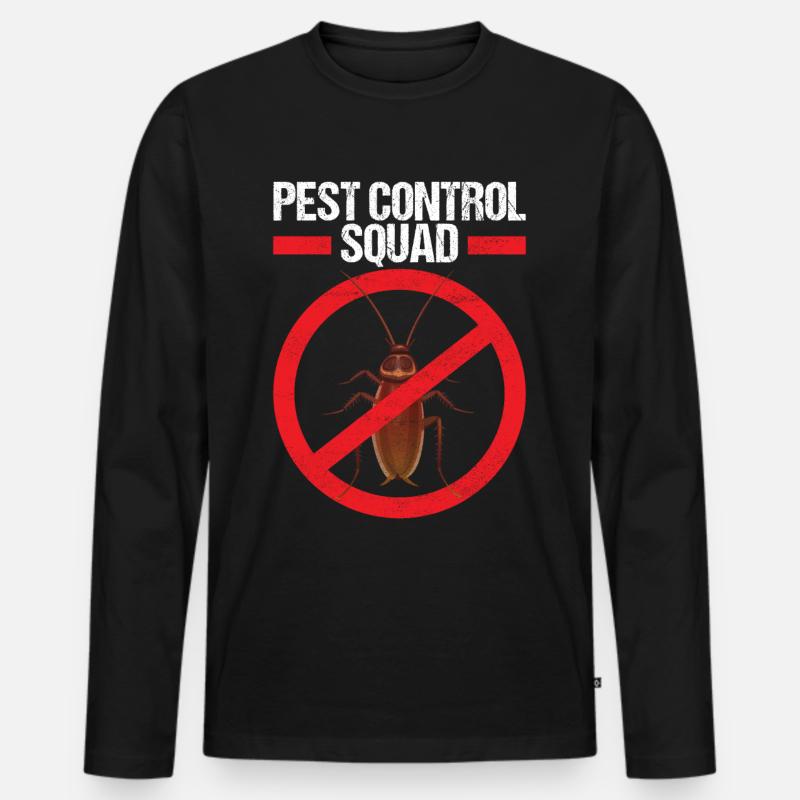 Pest Control Exterminator - Men's Premium Organic Long Sleeve Shirt - black