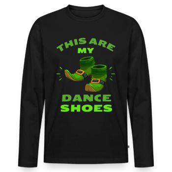 Ce sont mes chaussures de danse irlandaises Celtic Ireland - T-shirt manches longues Premium bio Homme - noir - Devant - Nico (187cm)