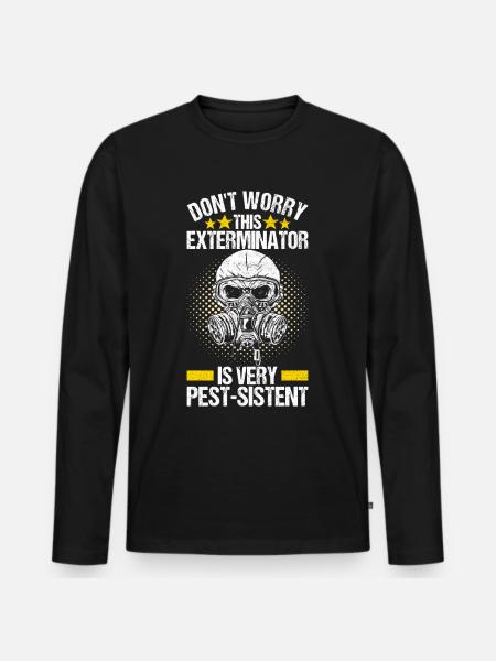 Pest Control Exterminator - Men's Premium Organic Long Sleeve Shirt - black