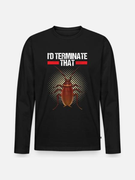 Pest Control Exterminator - Men's Premium Organic Long Sleeve Shirt - black