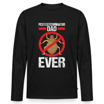 Pest Control Exterminator - Men's Premium Organic Long Sleeve Shirt - black - Front - Nico (187cm)