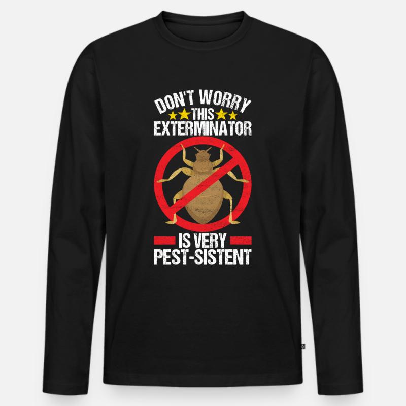Schädlingsbekämpfung Kammerjäger - Männer Premium Bio Langarmshirt - Schwarz