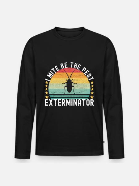 Pest Control Exterminator - Men's Premium Organic Long Sleeve Shirt - black