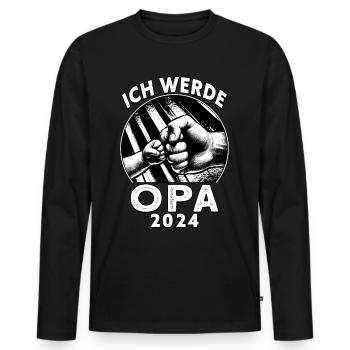 I'm going to be a grandpa in 2024 - Men's Premium Organic Long Sleeve Shirt - black - Front - Nico (187cm)