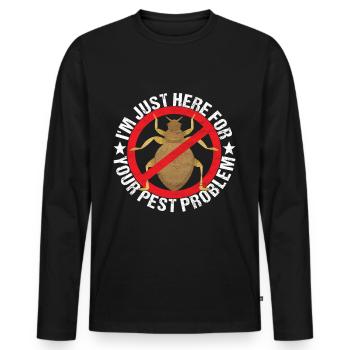 Pest Control Exterminators - Men's Premium Organic Long Sleeve Shirt - black - Front - Nico (187cm)