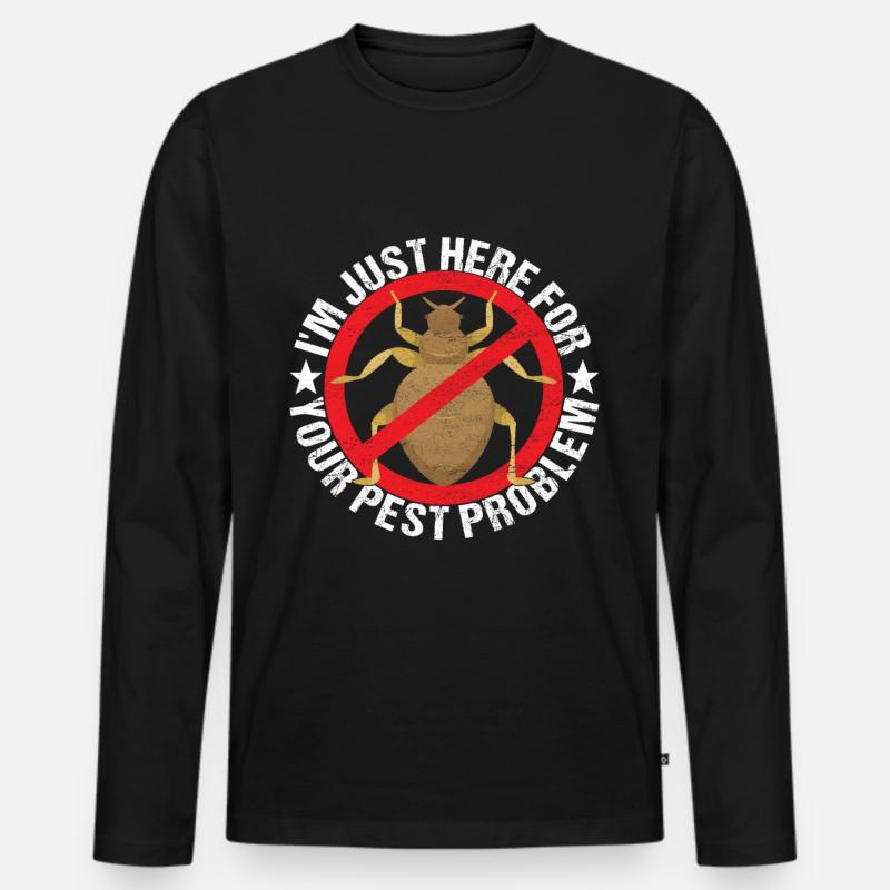 Pest Control Exterminators - Men's Premium Organic Long Sleeve Shirt - black