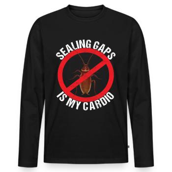 Pest Control Exterminator - Men's Premium Organic Long Sleeve Shirt - black - Front - Nico (187cm)