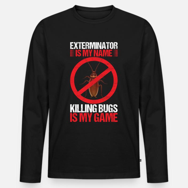 Schädlingsbekämpfung Kammerjäger - Männer Premium Bio Langarmshirt - Schwarz