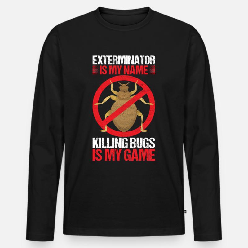 Schädlingsbekämpfung Kammerjäger - Männer Premium Bio Langarmshirt - Schwarz