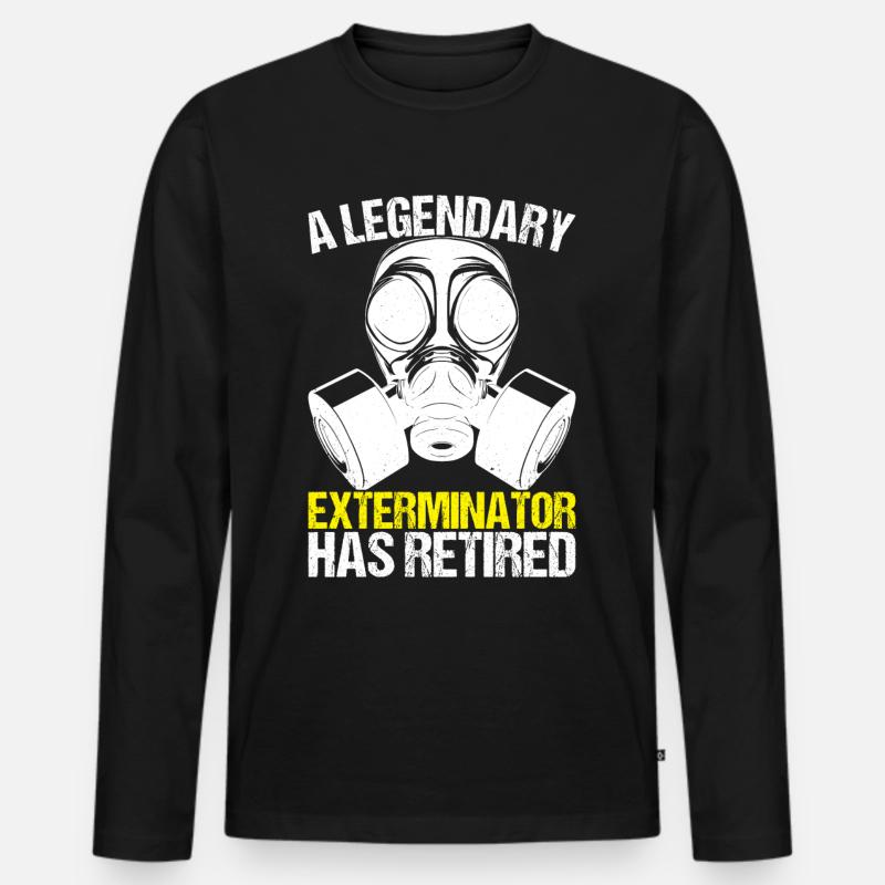 Pest Control Exterminator - Men's Premium Organic Long Sleeve Shirt - black