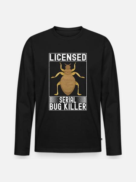 Pest Control Exterminators - Men's Premium Organic Long Sleeve Shirt - black