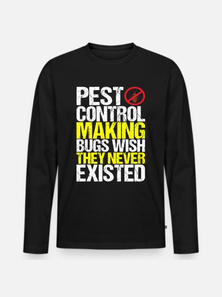 Pest Control Exterminators - Men's Premium Organic Long Sleeve Shirt - black