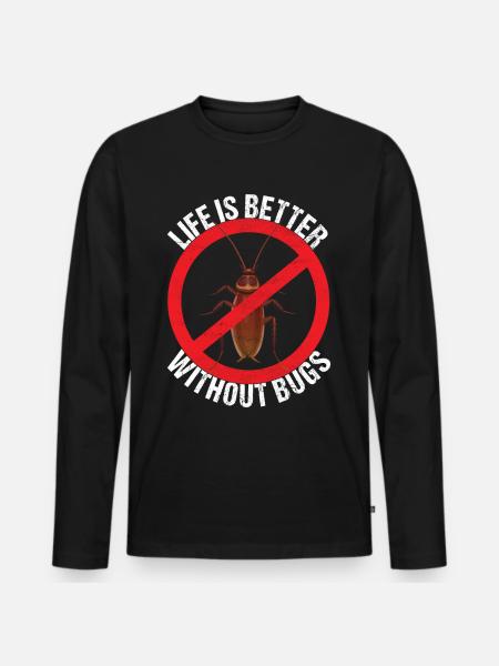 Pest Control Exterminators - Men's Premium Organic Long Sleeve Shirt - black