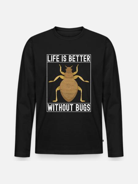 Pest Control Exterminators - Men's Premium Organic Long Sleeve Shirt - black