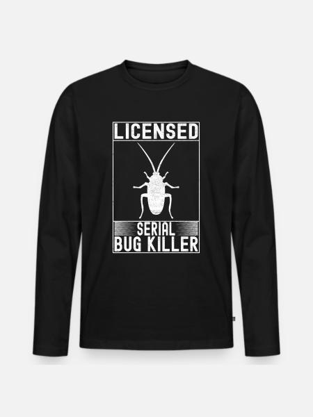 Pest Control Exterminators - Men's Premium Organic Long Sleeve Shirt - black