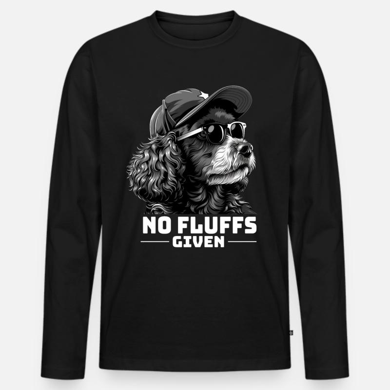 No Fluffs Given - Männer Premium Bio Langarmshirt - Schwarz