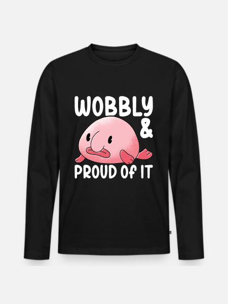 Cute Blob Fish Ugly Fish - Men's Premium Organic Long Sleeve Shirt - black