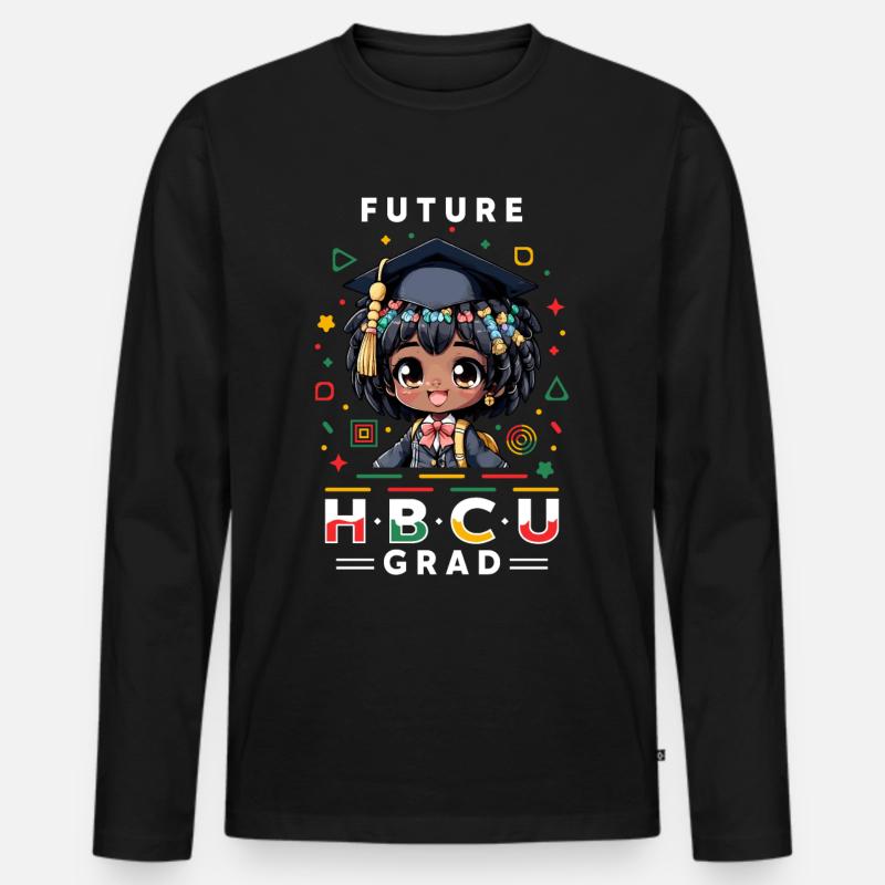 Future HBCU - Männer Premium Bio Langarmshirt - Schwarz