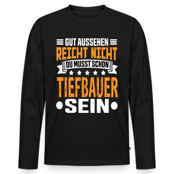 Civil Engineer Civil Engineering Civil Engineering Skilled Worker Saying - Men's Premium Organic Long Sleeve Shirt - black - Front - Nico (187cm)