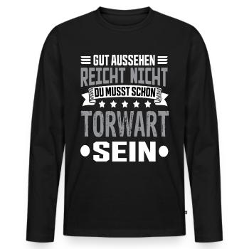 Goalkeeper - Men's Premium Organic Long Sleeve Shirt - black - Front - Nico (187cm)