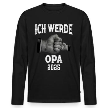 I'm going to be a grandpa in 2025 - Men's Premium Organic Long Sleeve Shirt - black - Front - Nico (187cm)
