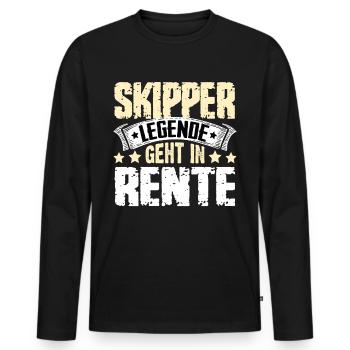 Skipper legend retires - Men's Premium Organic Long Sleeve Shirt - black - Front - Nico (187cm)