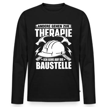 Handwerk Handwerker Handwerker Humor Baustelle - Männer Premium Bio Langarmshirt - Schwarz - Vorne - Nico (187cm)