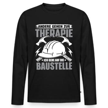Handwerk Handwerker Handwerker Humor Baustelle - Männer Premium Bio Langarmshirt - Schwarz - Vorne - Nico (187cm)
